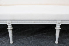 Gustavian Upholstered Back Settee