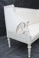 Gustavian Upholstered Back Settee